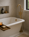 Sterling Freestanding Tub Filler With Hand Shower