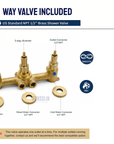 Unlacquered Brass Shower System – Dual Rain Shower with Ceiling Head & Handheld Set