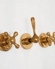 Unlacquered brass Santorini shower set detail