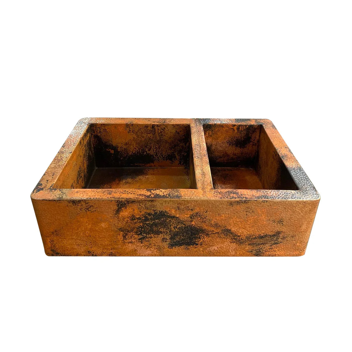 Double Bowl Copper Farmhouse Kitchen Sink