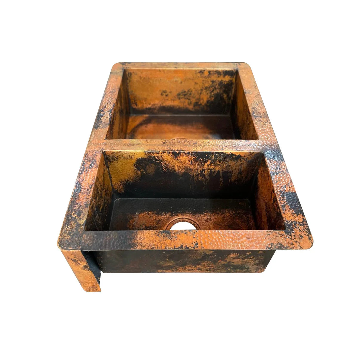 Double Bowl Copper Farmhouse Kitchen Sink