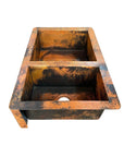 Double Bowl Copper Farmhouse Kitchen Sink