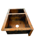 Double Bowl Copper Farmhouse Kitchen Sink