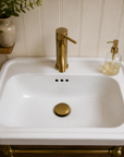 Single Hole Bathroom Faucet – Unlacquered Brass Finish