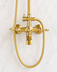 Unlacquered Brass Delta Vintage Shower