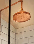Unlacquered Copper Showerhead, Indoor & Outdoor Use