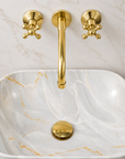 Powder Room Wall Mounted Faucet - Unlacquered Brass