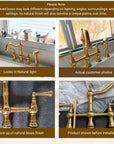 Vintage Bridge Faucet with Side Sprayer - Unlacquered Brass