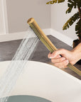 Brass Freestanding Tube Filler with Hand Shower