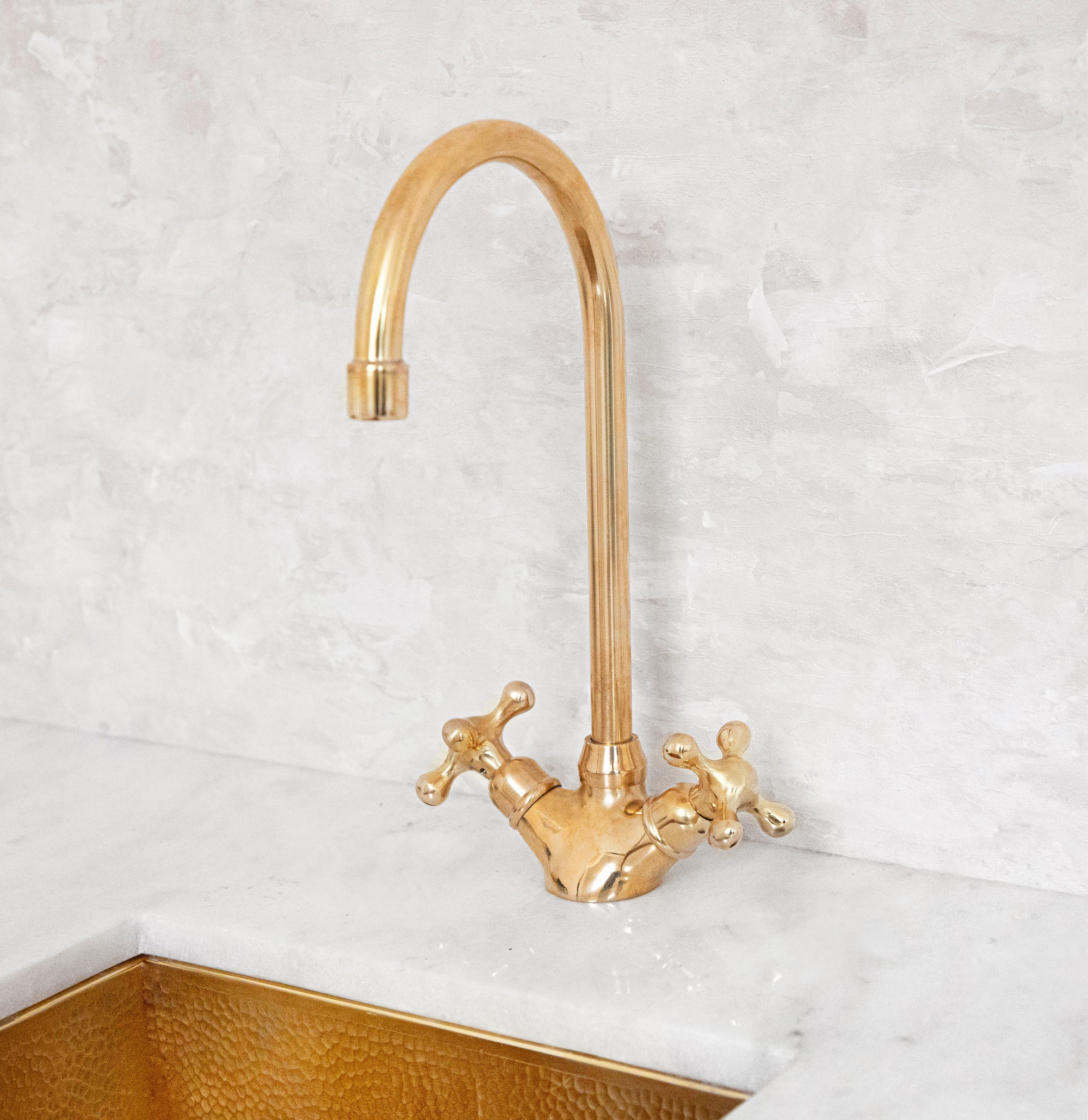 Unlacquered Brass Single Hole Faucet