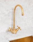 Unlacquered Brass Single Hole Faucet