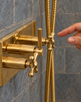Sheffield Brass System Shower - Unlacquered Brass