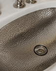 Hammered Nickel Oval Bathroom Sink