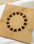 Unlacquered Brass Shower Floor Drain, Solid Brass Square Floor Drain