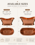 Copper Vessel Sink - Bathtub Style