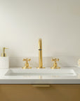 Unlacquered Brass Three Holes Faucet - Bath Faucet