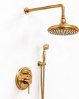 Shawnee Shower Combo with Handheld and Tub Spout – Unlacquered Brass