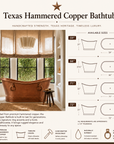 Texas Hammered Copper Bathtub