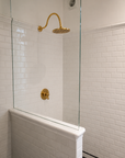 Brass Wall Mount 8 Inch Rainfall Round Shower Faucet with Rough-in Valve and Trim Kit (1.8GPM)
