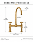 Unlacquered Brass Dublin Bridge Faucet