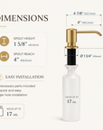 Soap Dispenser - Unlacquered Brass