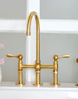 Unlacquered Brass Newcastle Bridge Faucet