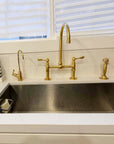 Unlacquered Solid Brass Bridge Faucet