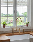 Dublin Unlacquered Brass Bridge Faucet
