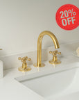 Unlacquered Brass Three Holes Faucet - Bath Faucet