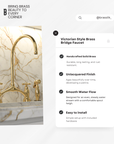 Unlacquered Victorian Brass Bridge Faucet