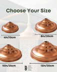 Unlacquered Copper Showerhead, Indoor & Outdoor Use