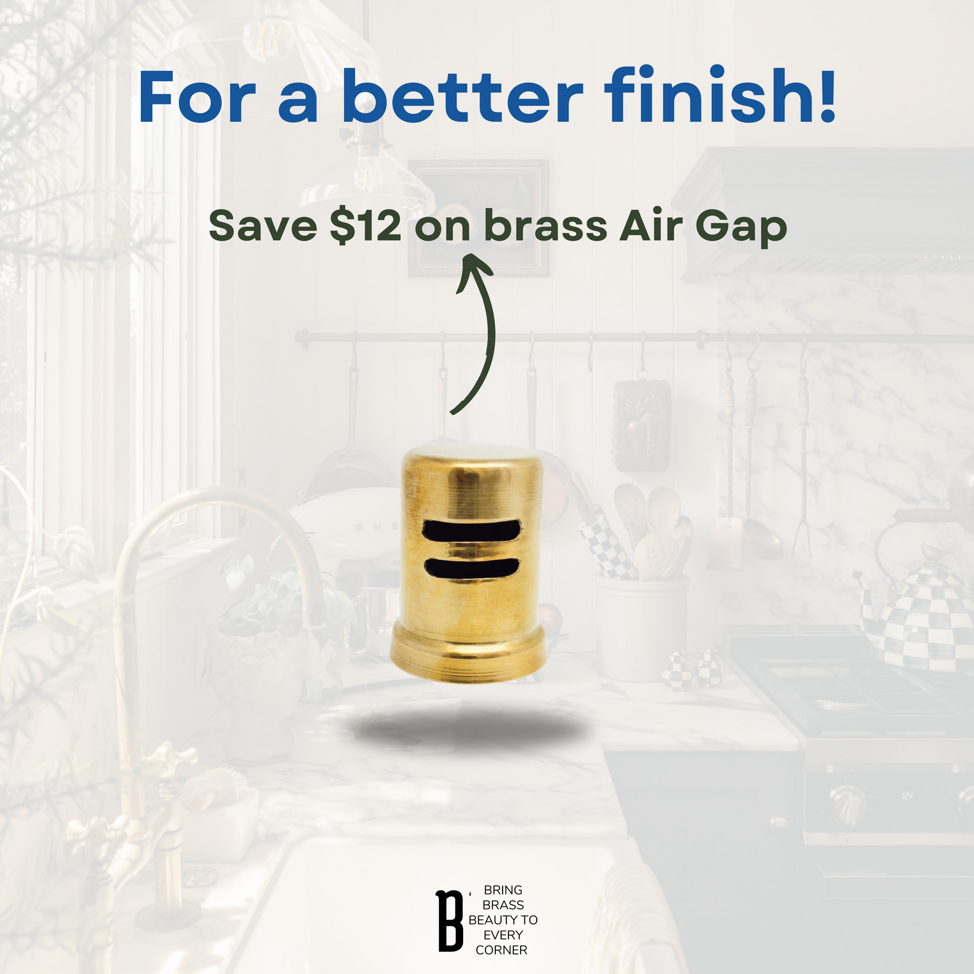 Unlacquered Brass Kitchen Bridge Faucet - 6” Core