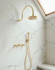 Al Sultan solid brass rain shower head with 1.8 GPM flow rate