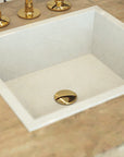Brasslik bathroom pop up drain in brass