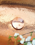 Gooseneck copper bathroom faucet with deck-mount installation