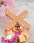 Gooseneck deck mounted copper bathroom faucet by Brasslik