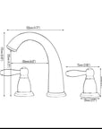 Solid brass Dublin bathroom sink faucet