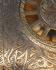 Handcrafted engraved square brass shower drain by Brasslik