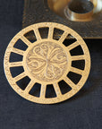 Brasslik engraved brass bathroom drain