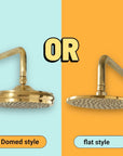 Hawaii rain shower in natural unlacquered brass