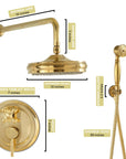 Brasslik Hawaii brass shower head