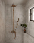 Unlacquered Brass Shower for Indoor & Outdoor
