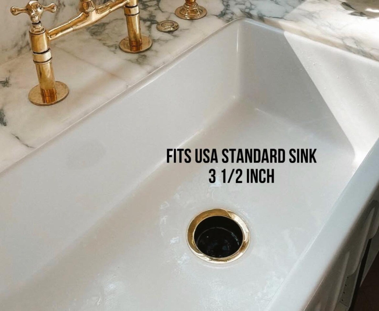 Garbage Disposal, Solid Brass Sink Flange kit 3 1/2