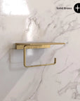 Unlacquered Brass Toilet Roll Holder, Storage Bathroom Decor