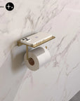 Unlacquered Brass Toilet Roll Holder, Storage Bathroom Decor
