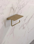 Unlacquered Brass Toilet Roll Holder, Storage Bathroom Decor