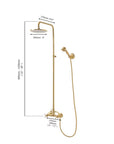 Unlacquered Brass Shower for Indoor & Outdoor