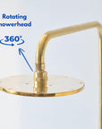 Unlacquered Brass Shower for Indoor & Outdoor