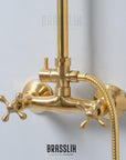 Unlacquered Brass Shower for Indoor & Outdoor