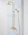Unlacquered Brass Shower for Indoor & Outdoor